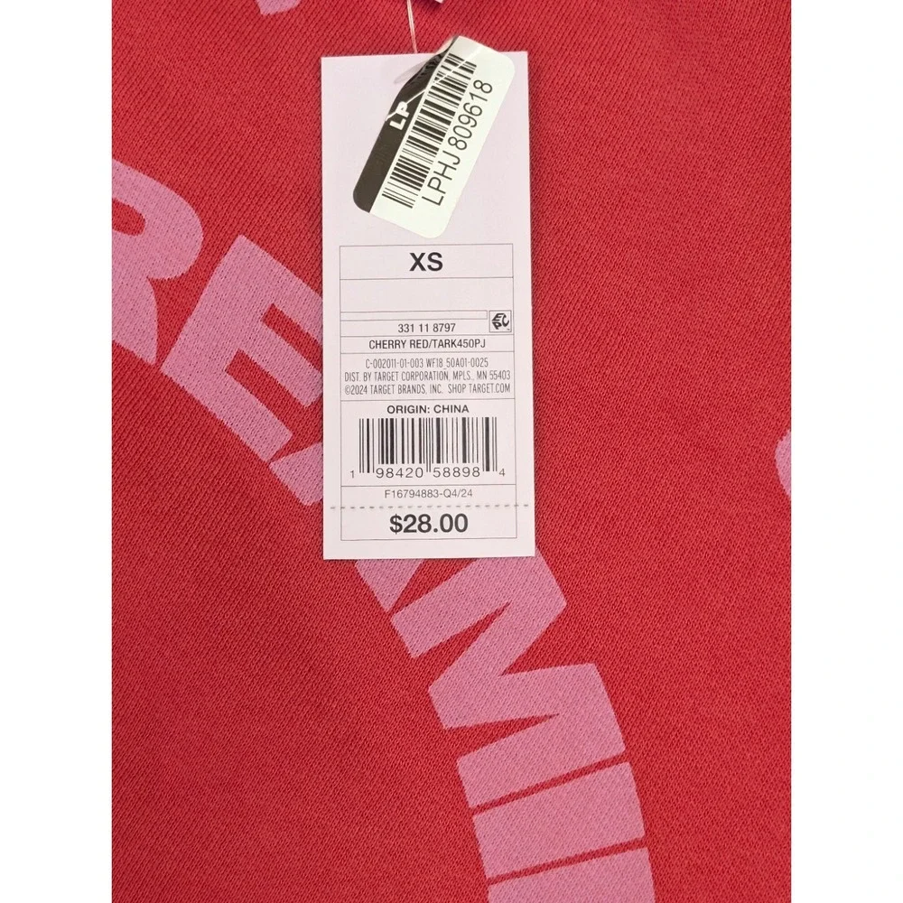 ⭐C1 Wild Fable Distressed/Faded Sweatshirt Red Keep Dreaming Size XS - Picture 4 of 5